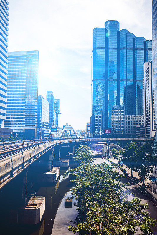 Chong Nonsi - Silom Bangok现代天际线